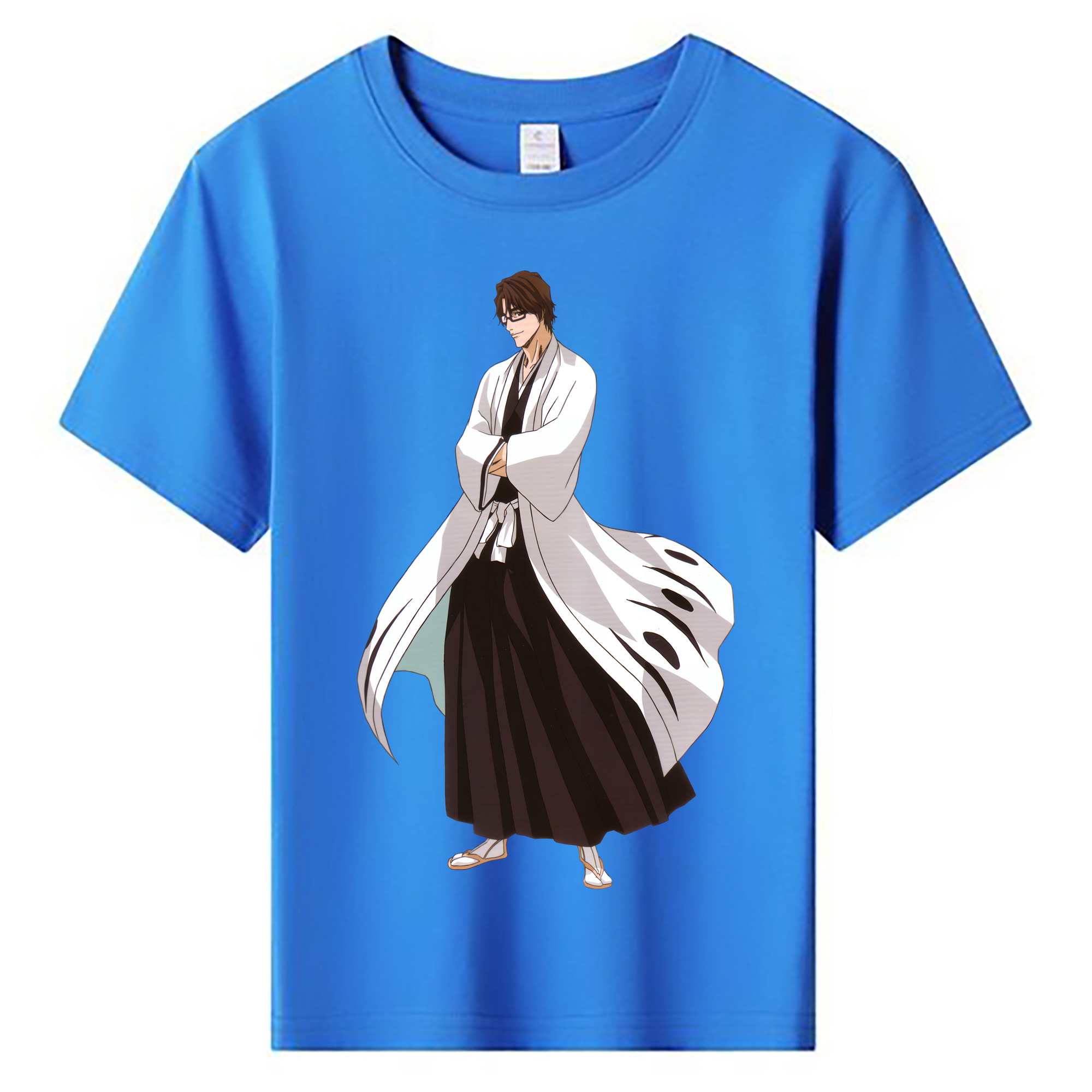 （画像用） ブリーチ 藍染 惣右介（あいぜん そうすけ） BLEACH Aizen Sousuke 綿100％キッズTシャツ（フロントプリント）